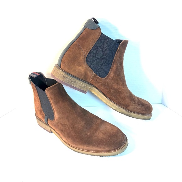 TED BAKER Brown Suede Bronzo Chelsea Boot - Picture 1 of 12